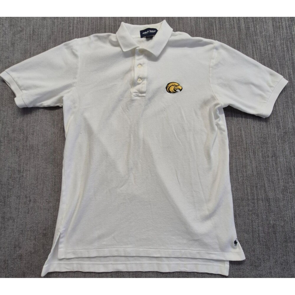 Southern Miss Polo Golf Ralph Lauren Men's White Polo M School Logo 100% Cotton